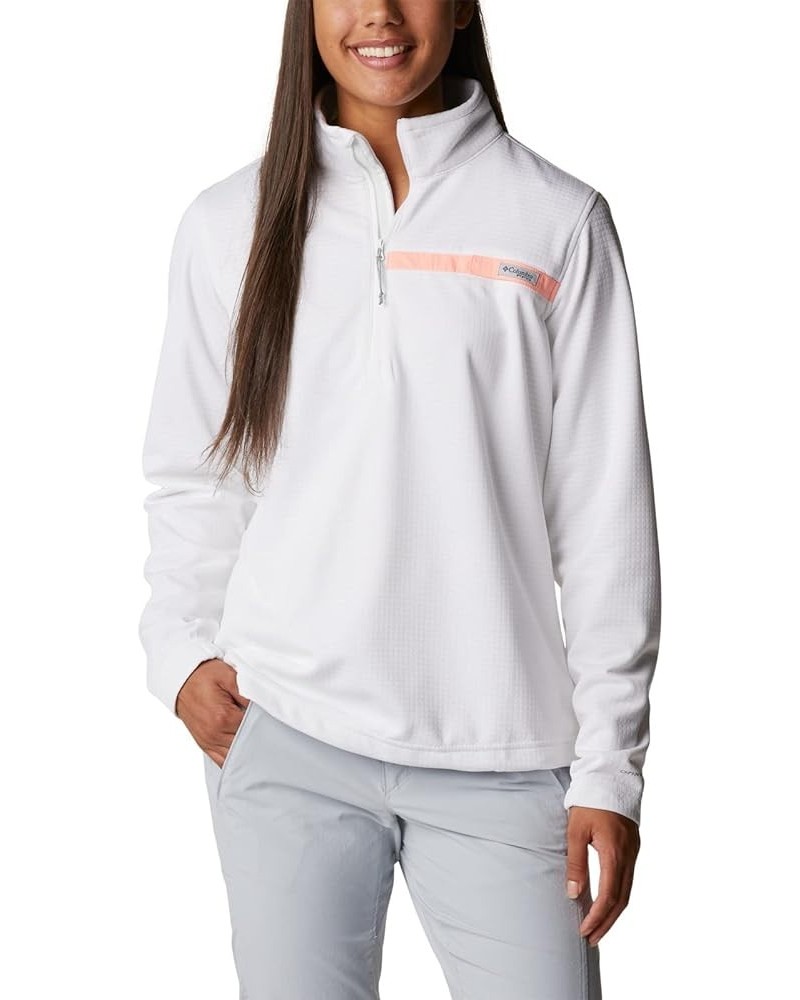 Women's W Skiff Guide Fleece White/Tiki Pink $10.93 Jackets