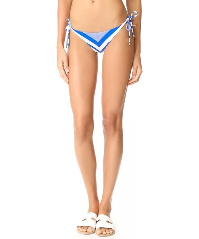 Elle Tie Side Bottom Cyan Texture Tie Dye 4/XS Sapphire Beach Stripe $45.34 Swimsuits