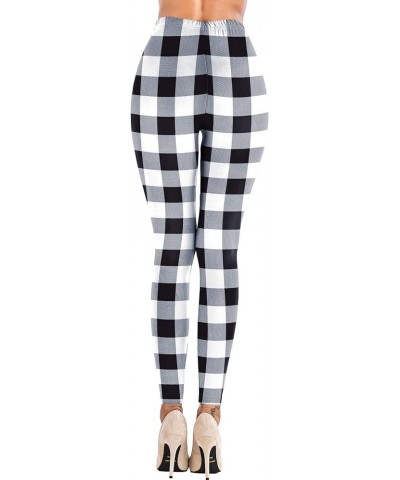 Women's Brushed Christmas Ankle Length Seasonal Printed Leggings Black Deals Friday 2023 S-3XL C-black White Grey Lattice $6....