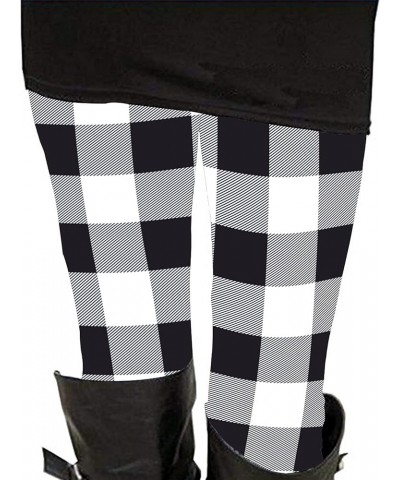 Women's Brushed Christmas Ankle Length Seasonal Printed Leggings Black Deals Friday 2023 S-3XL C-black White Grey Lattice $6....