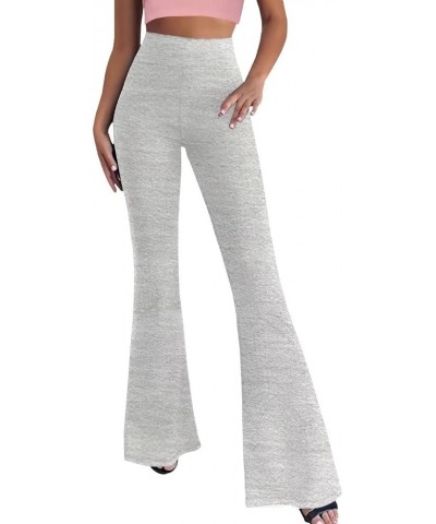 Womens Super Comfy Flowy Wide Leg Palazzo Pants Made in USA Pull on Waist 8826-heather Beige $11.39 Pants