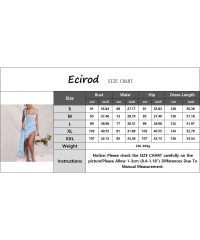 Womens Spaghetti Strap High Slit Bodycon Maxi Dress Square Neck Backless Party Club Dress Red $24.29 Dresses