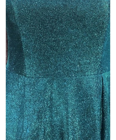 Prom Dresses Long A Line with Pockets Formal Evening Ball Gowns with Sleeves Glitter Party Dress 2024 Teal $38.00 Dresses