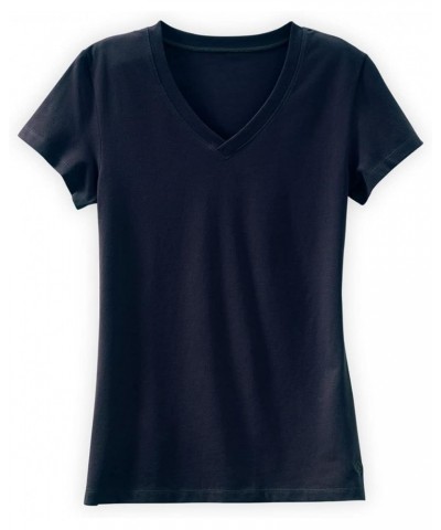 Women's Organic Pima Cotton Short Sleeve V-Neck T-Shirt Peacock $14.70 T-Shirts