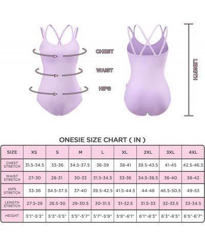 Cotton Romper Onesie Pajamas Bodysuit - Strappy Camisole Bodysuit Purple $17.50 Bodysuits