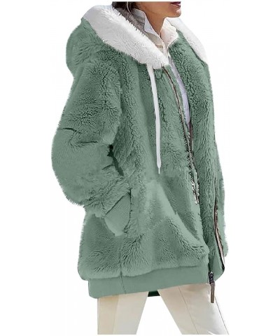 Winter Jackets For Women Warm Clothes ladies Fleece Sherpa Fuzzy Coats Lightweight Fashion Casual Outerwear Clothing 1-mint G...