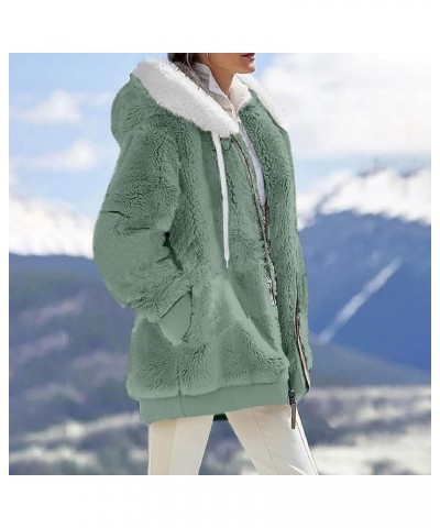 Winter Jackets For Women Warm Clothes ladies Fleece Sherpa Fuzzy Coats Lightweight Fashion Casual Outerwear Clothing 1-mint G...