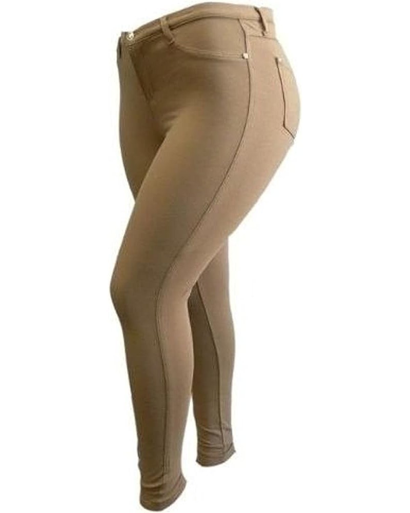 1826 Moleton Plus Size HI Waste Skinny Leg Womens Pants one Size fits All L-XL Mocha $11.76 Jeans