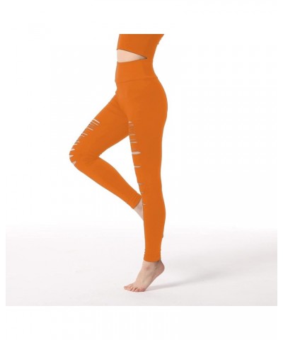 High Waist Yoga Pants Cutout Ripped Skinny Leggings for Women Super Soft and Comfortable Orange5 $9.27 Leggings