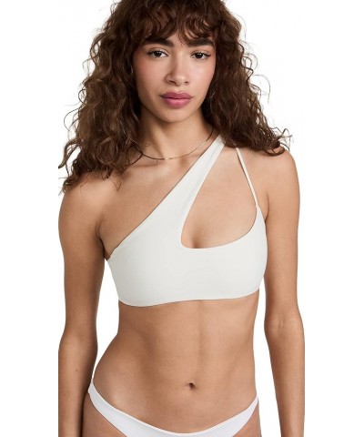 Women's Queensland Cross Shoulder Bikini Top Ecru $45.85 Swimsuits