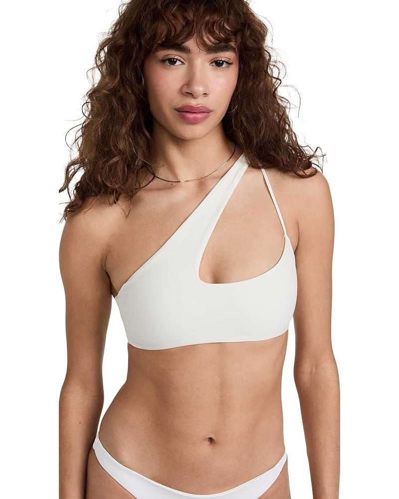 Women's Queensland Cross Shoulder Bikini Top Ecru $45.85 Swimsuits