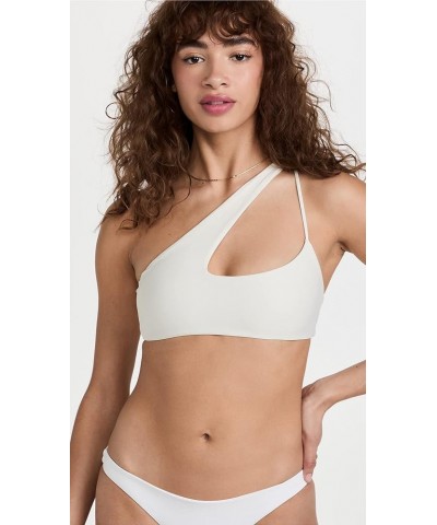 Women's Queensland Cross Shoulder Bikini Top Ecru $45.85 Swimsuits