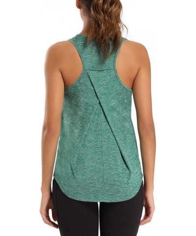 Workout Tank Tops for Women Gym Exercise Athletic Yoga Tops Racerback Sports Shirts Leaf Green $11.19 Activewear