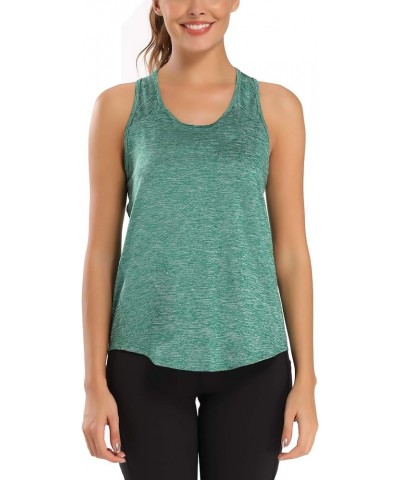 Workout Tank Tops for Women Gym Exercise Athletic Yoga Tops Racerback Sports Shirts Leaf Green $11.19 Activewear