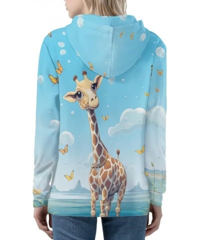 XS-5XL Zip Up Hoodie for Women Sweatshirt Pullover Giraffe Butterfly $17.86 Hoodies & Sweatshirts