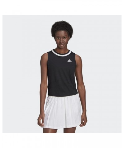 Women's Club Knotted Tennis Tank Top Black/White $20.72 Activewear