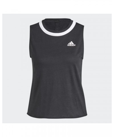 Women's Club Knotted Tennis Tank Top Black/White $20.72 Activewear