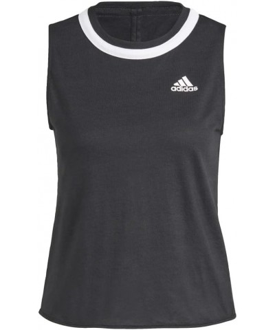 Women's Club Knotted Tennis Tank Top Black/White $20.72 Activewear