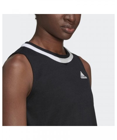 Women's Club Knotted Tennis Tank Top Black/White $20.72 Activewear