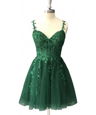 Homecoming Dresses for Teens Spaghetti Straps Lace Applique Short Prom Dress 2023 Mini Cocktail Party Gown Gold $29.52 Dresses