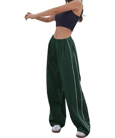 Women Y2k Baggy Low Waist Sweatpants Wide Leg Straight Drawstring Joggers Pants Punk Long Trousers Streetwear N1-army Green $...