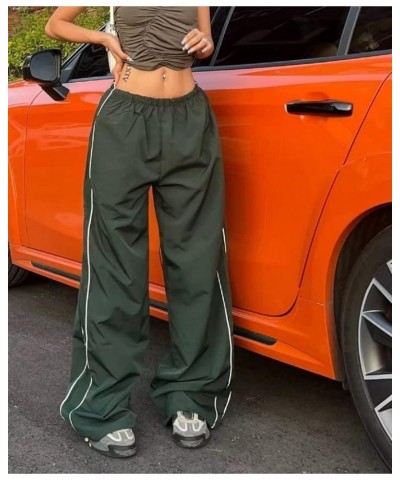 Women Y2k Baggy Low Waist Sweatpants Wide Leg Straight Drawstring Joggers Pants Punk Long Trousers Streetwear N1-army Green $...