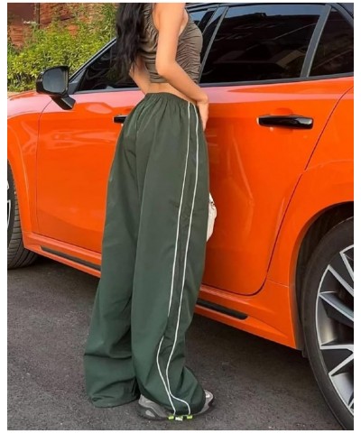 Women Y2k Baggy Low Waist Sweatpants Wide Leg Straight Drawstring Joggers Pants Punk Long Trousers Streetwear N1-army Green $...