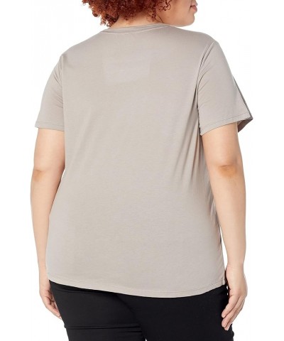 Women's Plus Size Active Short Sleeve Comfort Stretch Tee Moonrock $15.24 Activewear