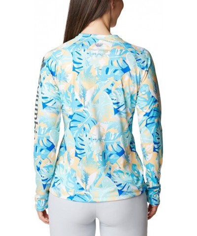 Women's Super Tidal Tee Long Sleeve Blue Macaw Philo Palms $22.24 Activewear