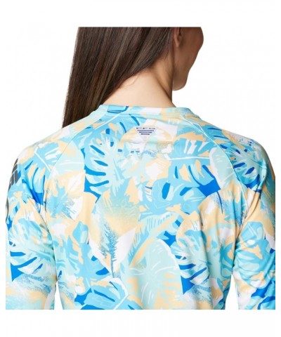 Women's Super Tidal Tee Long Sleeve Blue Macaw Philo Palms $22.24 Activewear