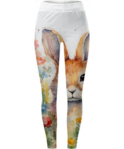 Happy Easter Day Leggings for Women Tummy Control Casual Carrot Print Seamless Leggings Loose Fit Novelty Athletic Pants A02-...