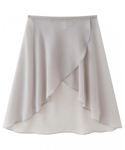 Ballet Skirt for Women Tie-Up One-Piece Skirt Short in The Front and Long in The Back Grey $13.12 Skirts