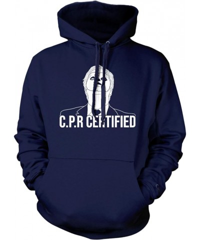 CPR Certified - Dwight Dummy Face Unisex Hoodie Sweatshirt Navy $22.01 Hoodies & Sweatshirts