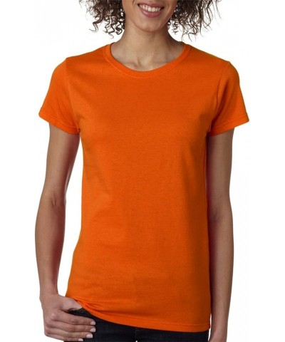 Missy Fit Heavy Cotton T-Shirt Heather Sapphire 5000L Orange $6.56 T-Shirts