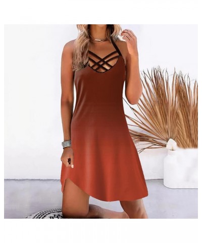 Summer Dresses for Women 2023 Vintage Floral Printed Sundress Casual Keyhole Sleeveless A-Line Beach Tank Mini Dress 04♛red $...