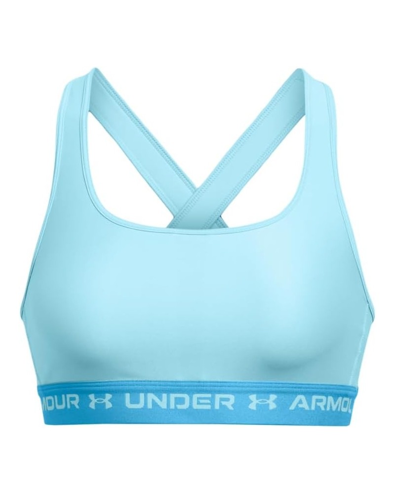 Women's Crossback Mid Impact Sports Bra (914) Sky Blue / Capri / Sky Blue $16.27 Lingerie