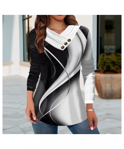 Long Sleeve Shirts for Women Going Out Tops Womens Spring Fashion 2024 Casual Graphic Tees Classic Ladies Blouses Holiday Top...