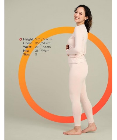 Women's Thermal Underwear Set Fleece Lined Long Johns Top & Bottom Soft Base Layer Light/Mid/Heavy Weight L17/ L41/L44 Thermo...