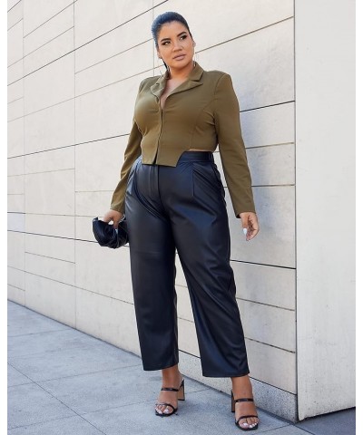 Women's Military Olive Cropped Blazer Military Olive $10.19 Blazers