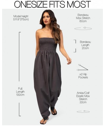 Jumpsuits for Women - Convertible Rompers into Harem Pants - One Size Cotton Jumpers - Maxi Length Outfit & Pockets Grey $21....