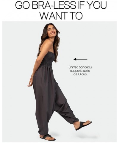 Jumpsuits for Women - Convertible Rompers into Harem Pants - One Size Cotton Jumpers - Maxi Length Outfit & Pockets Grey $21....