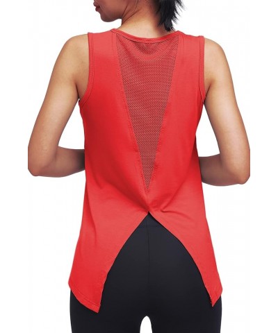 Workout Tops for Women Yoga Tank Tops Muscle Tank Athletic Shirs Workout Clothes Red $12.41 Activewear