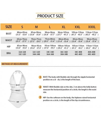 One Piece Bathing Suit for Women Sexy V-Neck Halter Swimsuit Tummy Control Mushroom Moon $14.26 Swimsuits