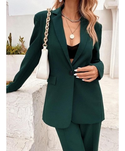 Women's Casual Long Sleeve Lapel Oversized Button Work Office Blazer Suit Jacket Z1-green $24.75 Blazers