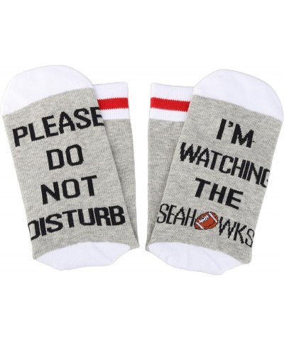 2 Pairs Football Team Socks Gift Please Do Not Disturb I'm Watching The S Socks Seattle Gift Seahawks Socks $11.59 Socks