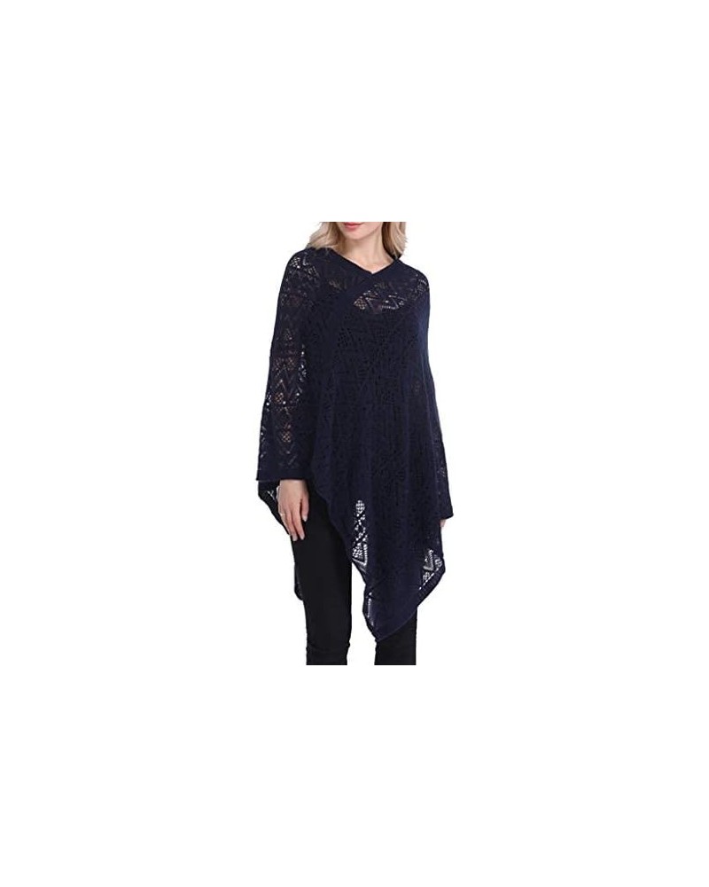 womens Pullover Navy Blue $13.42 Sweaters