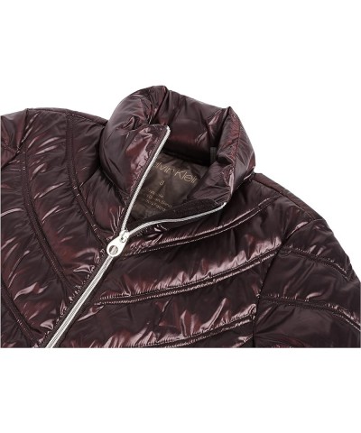 Women's Chevron Quilted Packable Down Jacket (Standard and Plus) Standard Shine Wine $36.16 Jackets