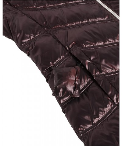 Women's Chevron Quilted Packable Down Jacket (Standard and Plus) Standard Shine Wine $36.16 Jackets