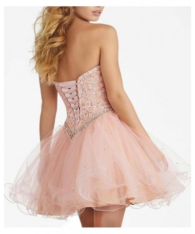 Puffy Tulle Homecoming Dresses Strapless Sequins Short Prom Gown A-line Sweetheart Party Dress for Teens Organza Gold $32.23 ...