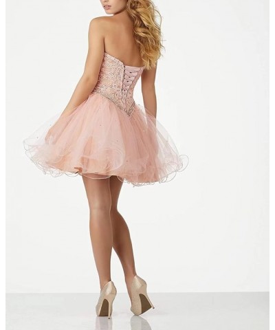 Puffy Tulle Homecoming Dresses Strapless Sequins Short Prom Gown A-line Sweetheart Party Dress for Teens Organza Gold $32.23 ...